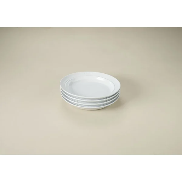 STAUB Dinner Plates*4-Pc Soup / Pasta Bowl Set White