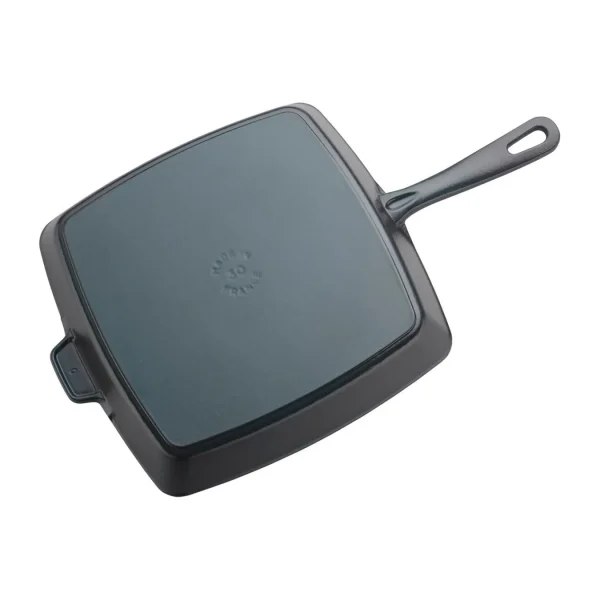 STAUB Grill Pans*2-Pc, Square, 12" Grill Pan & Press Set, Black Matte
