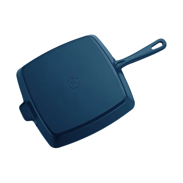 STAUB Grill Pans*2-Pc, Square, 12" Grill Pan & Press Set, Dark Blue