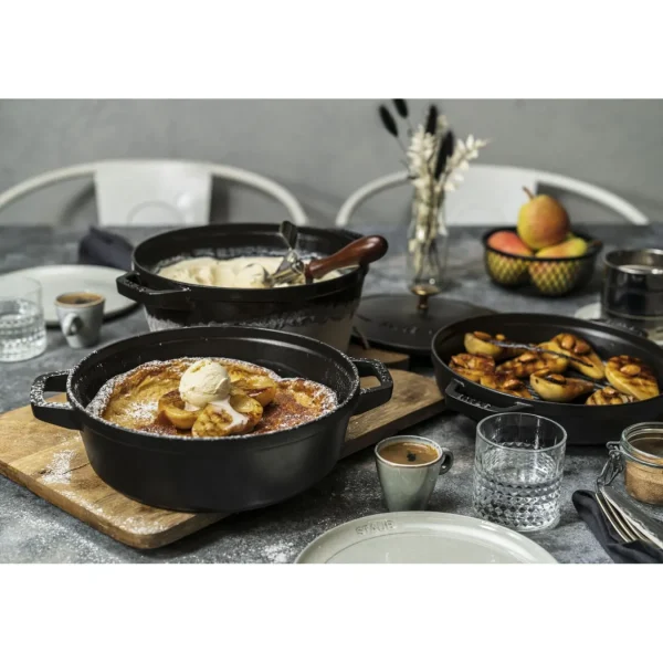 STAUB Cookware Sets*4-Pc Stackable Set,, Cast Iron Black Matte