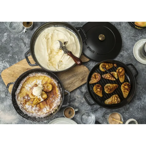 STAUB Cookware Sets*4-Pc Stackable Set,, Cast Iron Black Matte