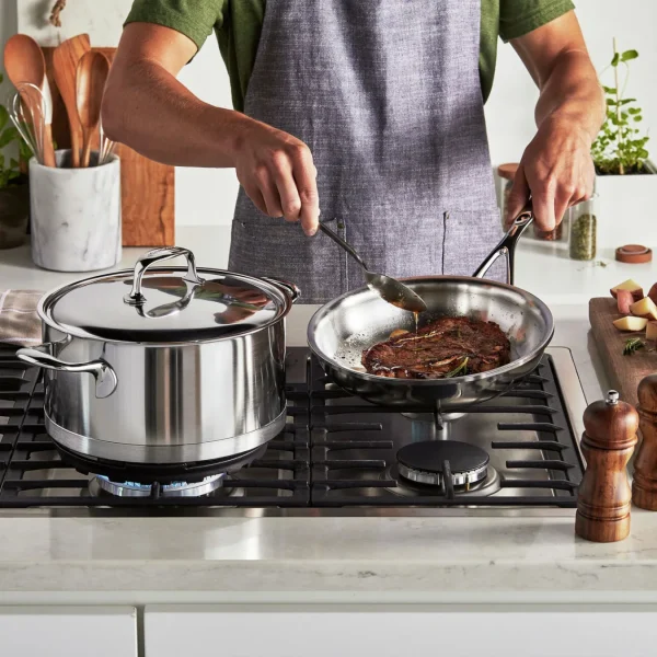 DEMEYERE Cookware Sets*3-Pc, Stainless Steel Cookware Set Silver