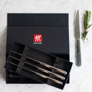 ZWILLING Steak Knife Sets*8-Pc, Stainless Steel Porterhouse Steak Knife Set In Black Presentation Box Silver