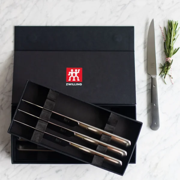 ZWILLING Steak Knife Sets*8-Pc, Stainless Steel Porterhouse Steak Knife Set In Black Presentation Box Silver
