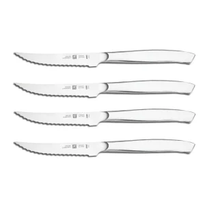 ZWILLING Steak Knife Sets*4-Pc, Stainless Steel Serrated Mignon Steak Knife Set