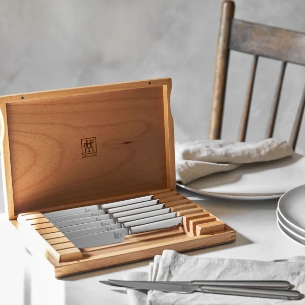 ZWILLING Steak Knife Sets*8-Pc, Stainless Steel Steak Knife Set With Wood Presentation Case  