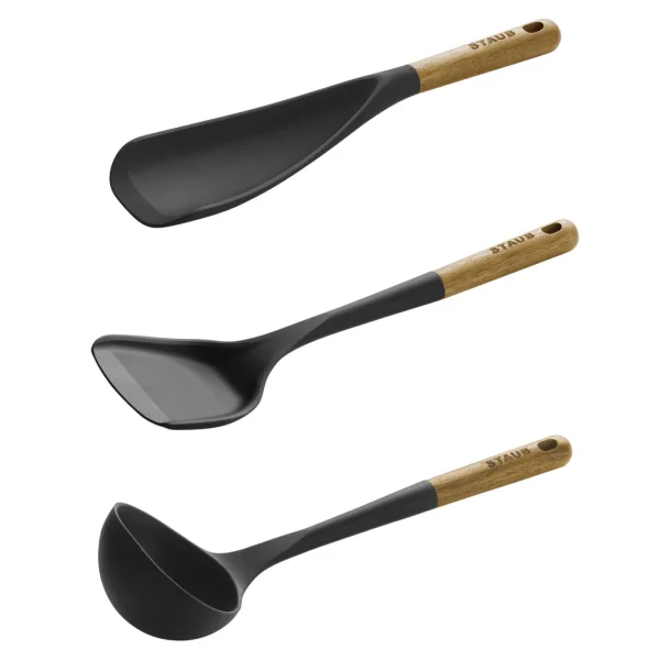 STAUB Kitchen Utensil Sets*3-Pc Starter Set, Silicone Black Matte
