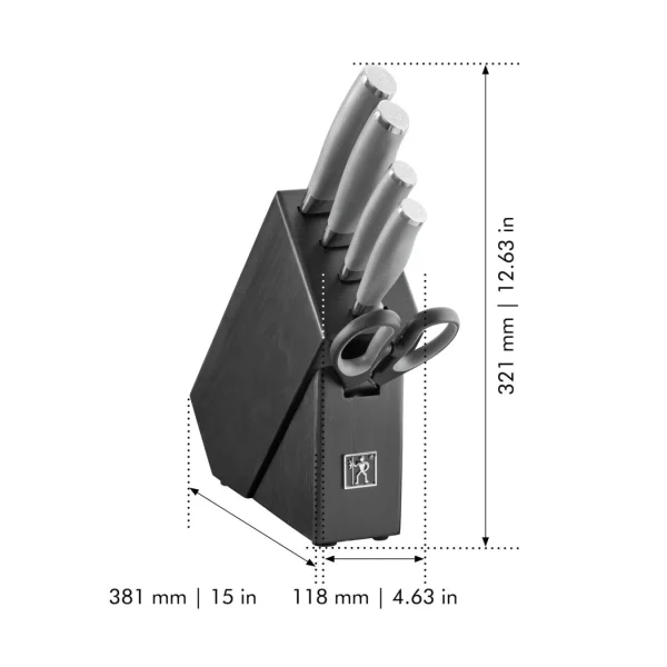 HENCKELS Knife Block Sets*6-Pc, Studio Knife Block Set , Black Matte