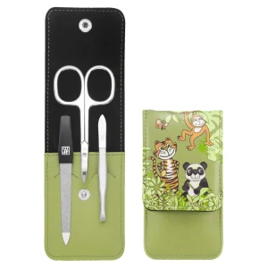 ZWILLING Manicure Sets*3-Pc Synthetic Leather Kids Case Green