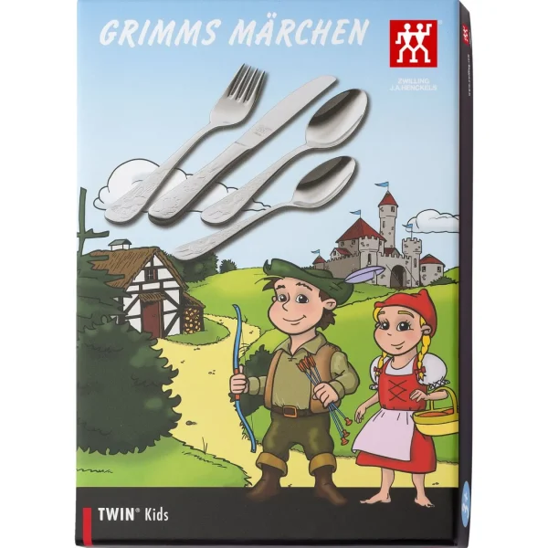 ZWILLING Kids Cutlery*4-Pc Twin Kids Grimm'S Fairytales Flatware Set, 18/10 Stainless Steel Silver