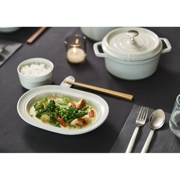 STAUB Chopsticks*4-Pc Utensil/ Chopstick Rest Set White Truffle