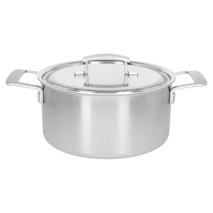 DEMEYERE Stew Pots*5.5 Qt, 18/10 Stainless Steel, Dutch Oven With Lid Silver