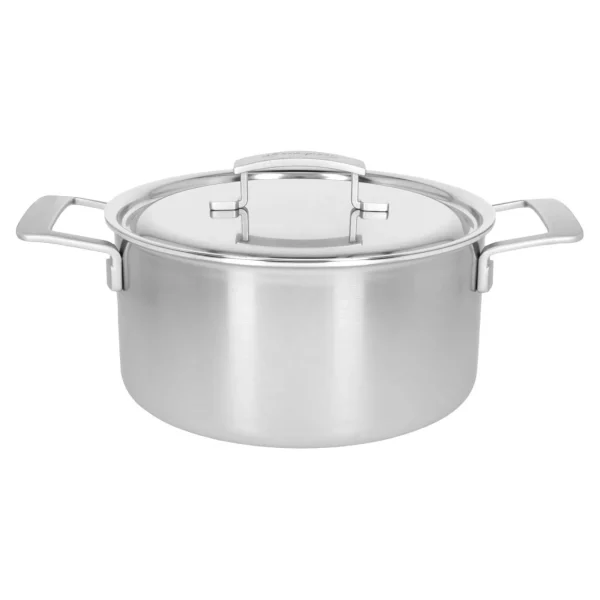 DEMEYERE Stew Pots*5.5 Qt, 18/10 Stainless Steel, Dutch Oven With Lid Silver