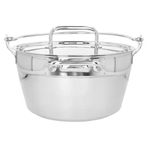 DEMEYERE Specialty Cookware*10.6 Qt, 18/10 Stainless Steel, Maslin Pan Silver