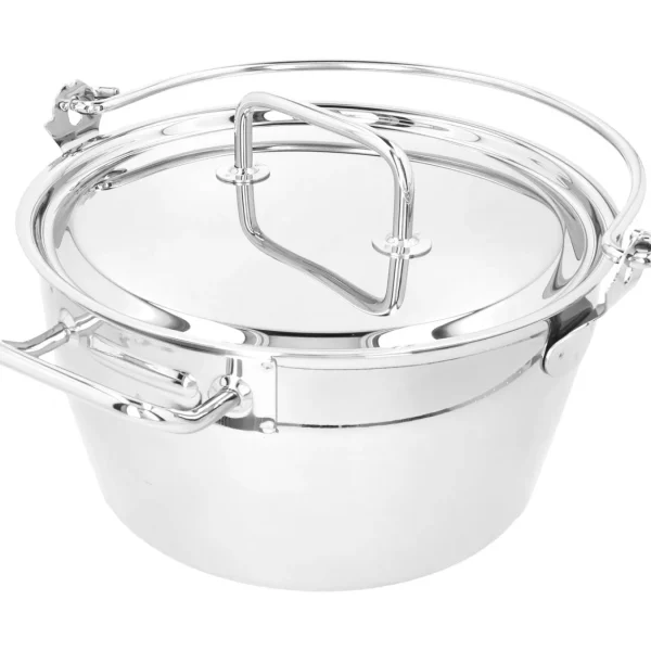 DEMEYERE Specialty Cookware*10.6 Qt, 18/10 Stainless Steel, Maslin Pan Silver
