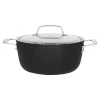 DEMEYERE Stew Pots*4.5 Qt, Aluminum, Nonstick Dutch Oven Black Matte