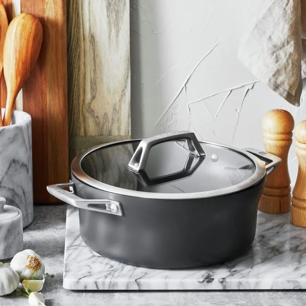 ZWILLING Stew Pots*5 Qt, Aluminum, Non-Stick, Hard Anodized Dutch Oven Black Matte