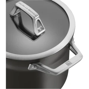 ZWILLING Stew Pots*4 Qt, Aluminum, Non-Stick, Hard Anodized Soup Pot Black Matte