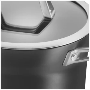 ZWILLING Stew Pots*4 Qt, Aluminum, Non-Stick, Hard Anodized Soup Pot Black Matte