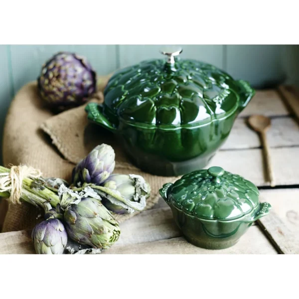 STAUB Dutch Ovens*3.2 Qt, Artichoke, Cocotte, Basil