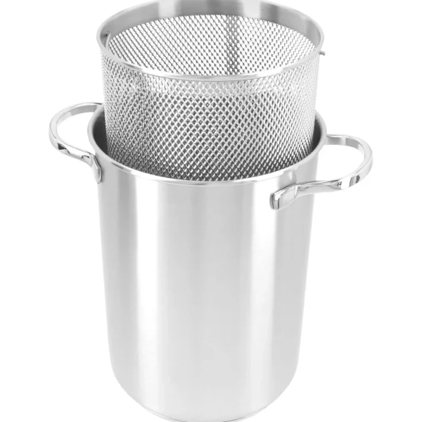 DEMEYERE Specialty Cookware*4.8 Qt Asparagus/Pasta Cooker Set, 18/10 Stainless Steel Silver