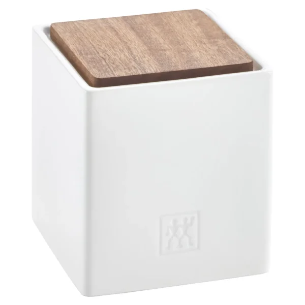 ZWILLING Kitchen Canisters*0.9 Qt, Ceramic, Medium Box With Herb Pot And Lid White