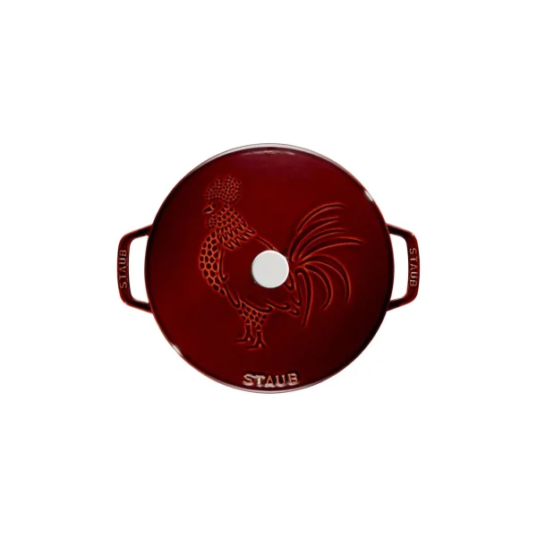 STAUB French Ovens*3.75 Qt, Essential French Oven Rooster Lid, Grenadine