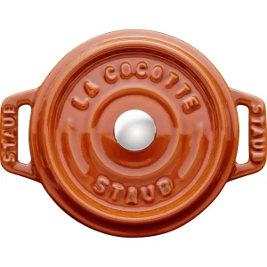STAUB Dessert Bowls*0.275 Qt, Mini Round Cocotte, Burnt Orange