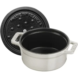 STAUB Dessert Bowls*0.275 Qt, Mini Round Cocotte, White Truffle