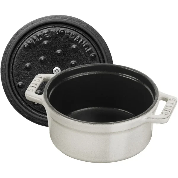 STAUB Dessert Bowls*0.275 Qt, Mini Round Cocotte, White Truffle