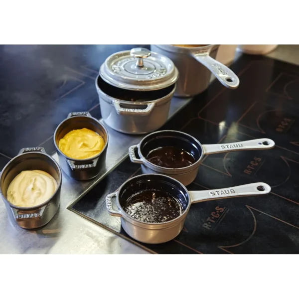 STAUB Saucepans*0.275 Qt Mini Saucepan - , Cast Iron Graphite Grey