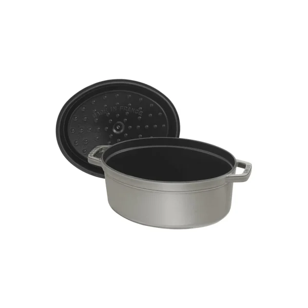 STAUB Dutch Ovens*7 Qt, Oval, Cocotte, Graphite Grey