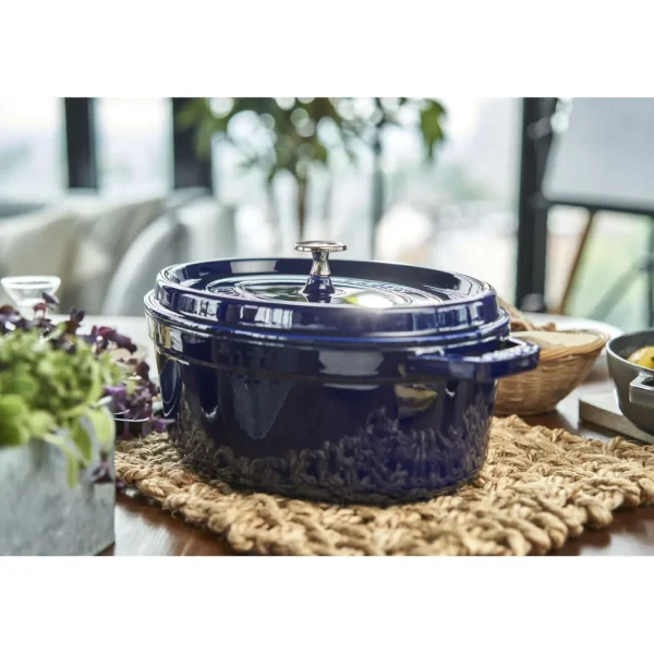 STAUB Dutch Ovens*7 Qt, Oval, Cocotte, Dark Blue