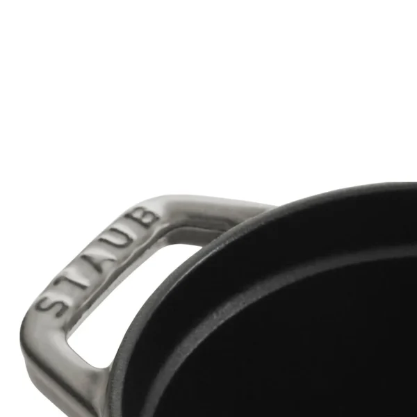 STAUB Dutch Ovens*1.1 Qt, Oval, Pig Cocotte, Graphite Grey