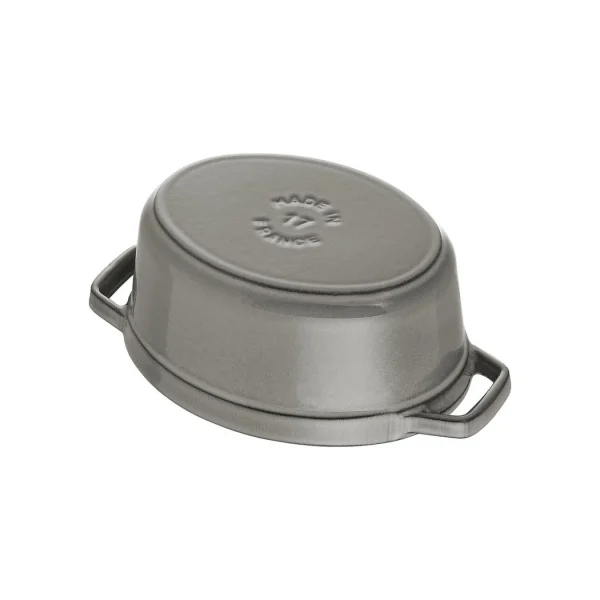 STAUB Dutch Ovens*1.1 Qt, Oval, Pig Cocotte, Graphite Grey
