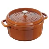 STAUB Dutch Ovens*5.5 Qt, Round, Cocotte, Burnt Orange