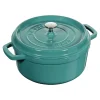 STAUB Dutch Ovens*4 Qt, Round, Cocotte, Turquoise