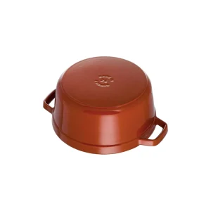 STAUB Dutch Ovens*4 Qt, Round, Cocotte, Burnt Orange