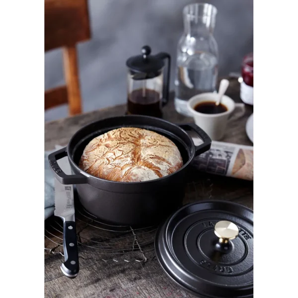 STAUB Dutch Ovens*4 Qt, Round, Cocotte, Black Matte