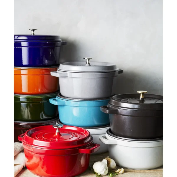 STAUB Dutch Ovens*4 Qt, Round, Cocotte, White Truffle