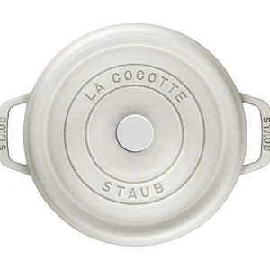 STAUB Dutch Ovens*4 Qt, Round, Cocotte, White Truffle