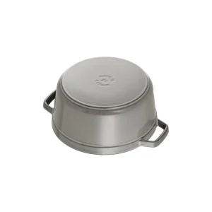 STAUB Dutch Ovens*4 Qt, Round, Cocotte, Graphite Grey