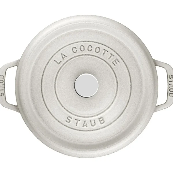STAUB Dutch Ovens*4 Qt, Round, Cocotte, White Truffle