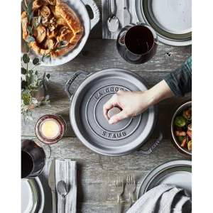 STAUB Dutch Ovens*4 Qt, Round, Cocotte, Graphite Grey