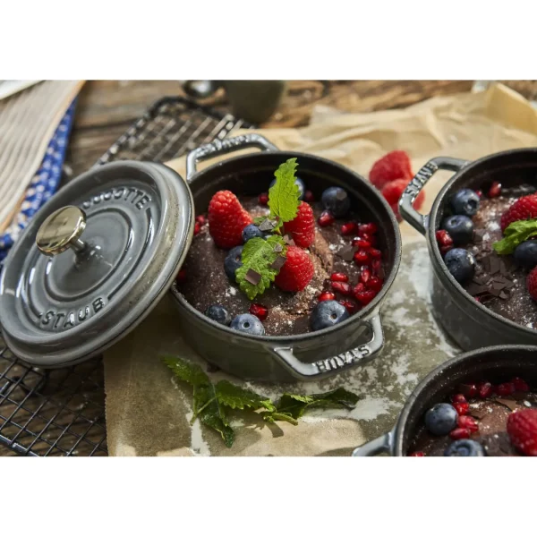 STAUB Dutch Ovens*0.425 Qt, Round, Cocotte, Graphite Grey
