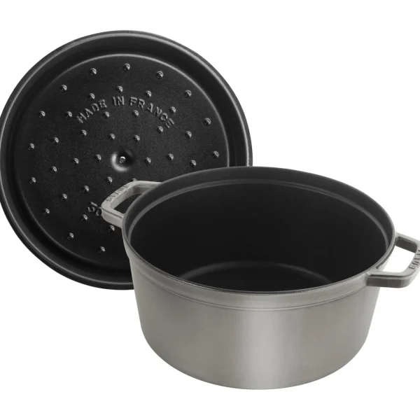 STAUB Dutch Ovens*8.75 Qt, Round, Cocotte, Graphite Grey