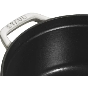 STAUB Dutch Ovens*4 Qt, Round, Cocotte, White Truffle