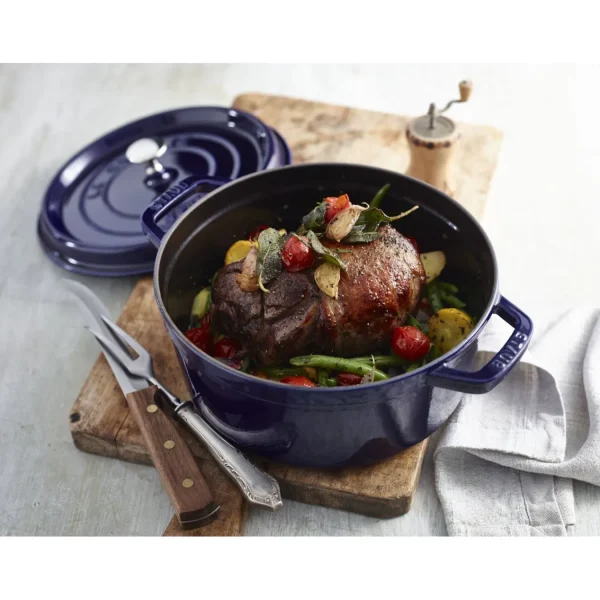 STAUB Dutch Ovens*4 Qt, Round, Cocotte, Dark Blue