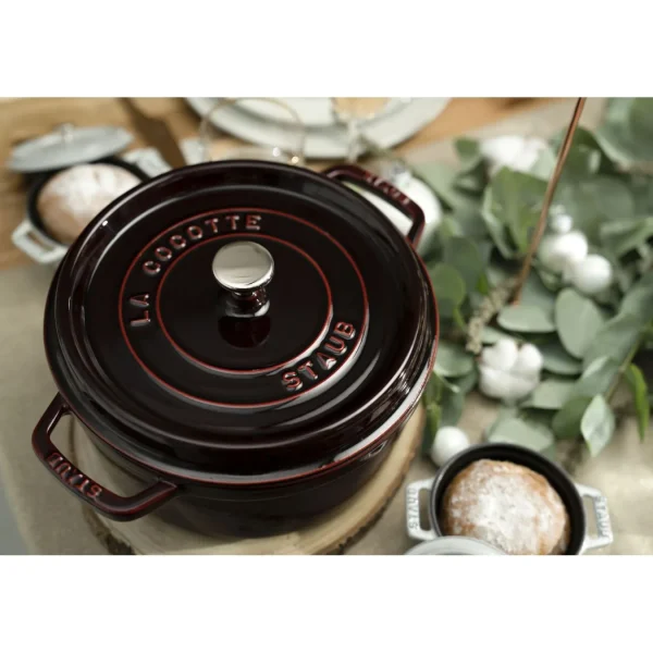 STAUB Dutch Ovens*5.5 Qt, Round, Cocotte, Grenadine