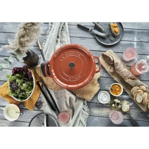 STAUB Dutch Ovens*7 Qt, Round, Cocotte, Burnt Orange